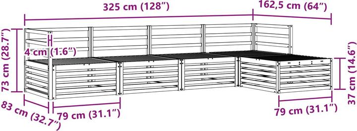 Produktbild vidaXL Outdoor-Sofa
