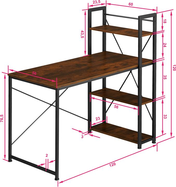 Produktbild tectake Hershey (122 x 61 x 120 cm)