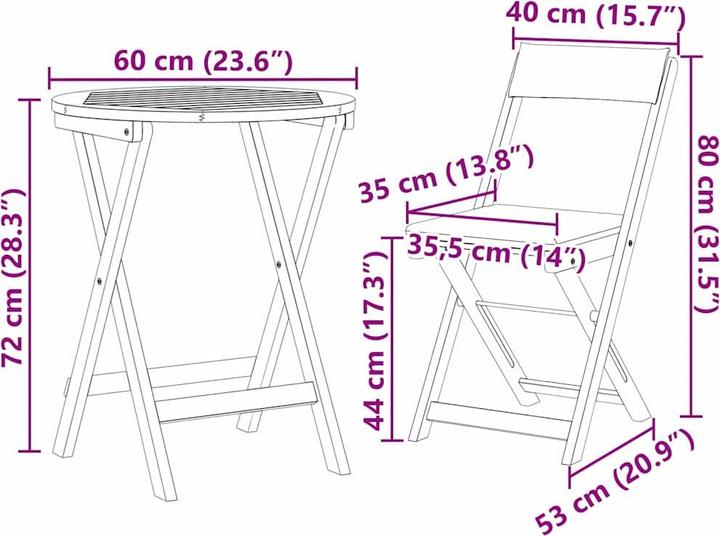 Immagine prodotto vidaXL Set Bistro (60 cm)
