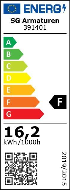 Energielabel Sg LED strip licht 9W/m ws 2700K 210st/m 391401 (Warm wit, 180 cm, Interieur)