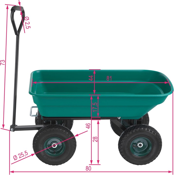 Produktbild tectake Handwagen Cubbi 52l