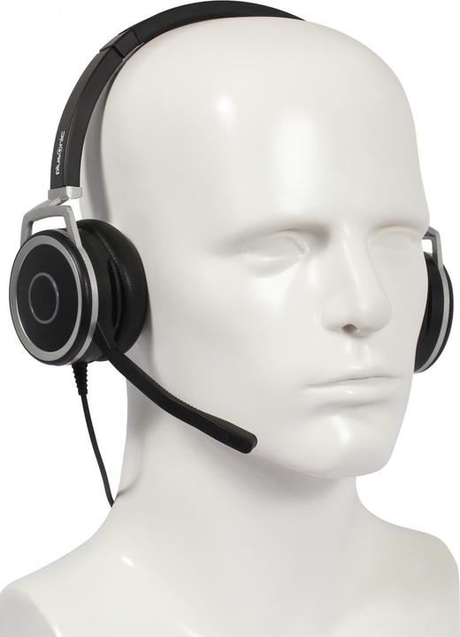 Image du produit Plusonic Casque professionnel, 15.2P, binaural, USB & jack 3,5mm (Filaire, USB-A, Les équipes Microsoft)