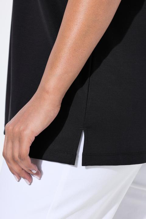Actual product image Ulla Popken Beaded Neckline Short Sleeve Tee (46, 48)