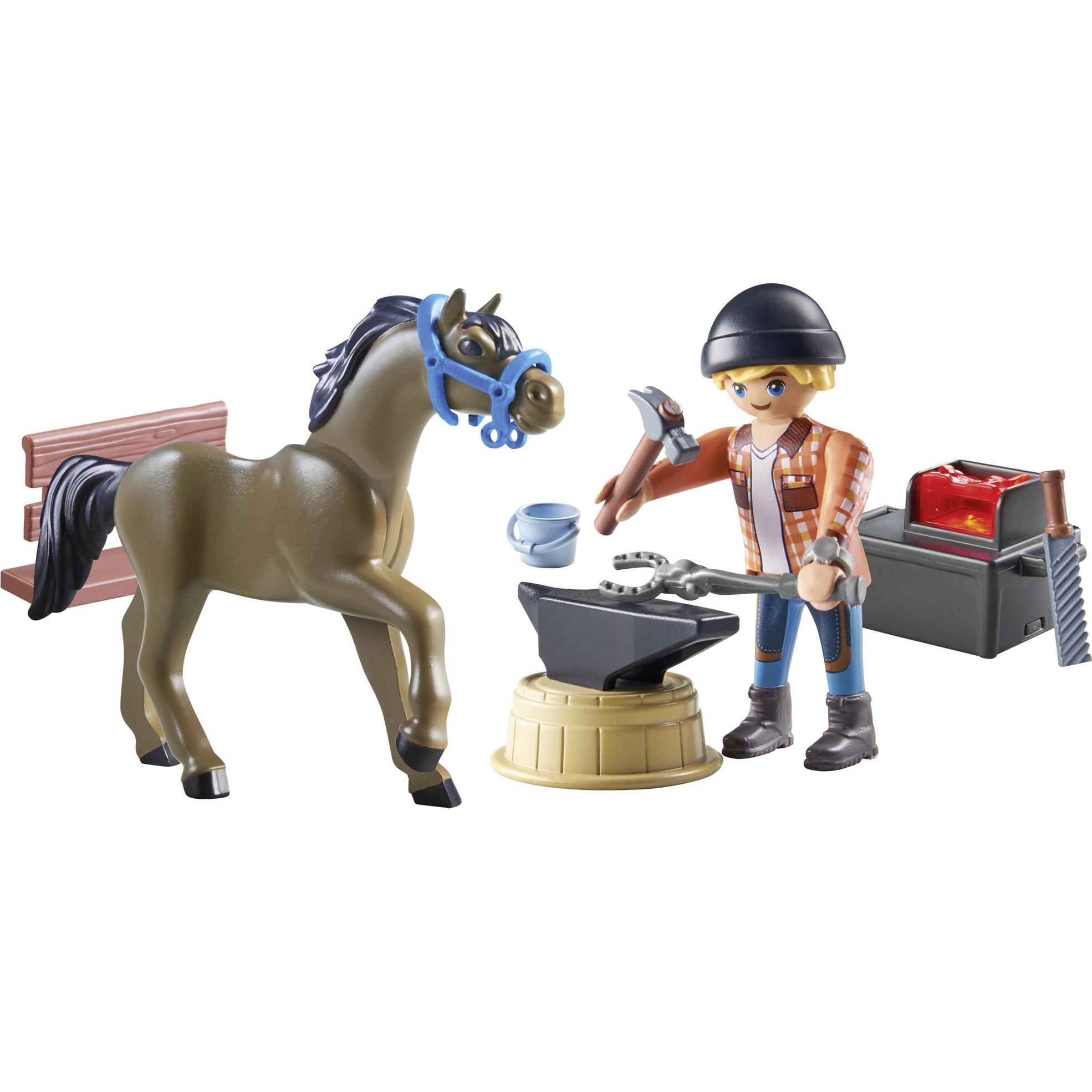 Thumbnail - Playmobil Hufschmied Ben & Achilles (71357, Playmobil Horses of Waterfall)