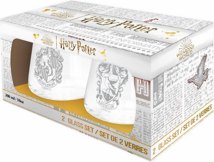 Actual product image 2 Glass Set Ravenclaw & Hufflepuff EUROPE x2 (0.30 l, 2 x)