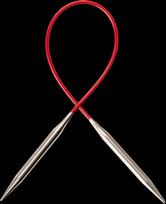 Actual product image ChiaoGoo Circulars RED LACE stainless steel