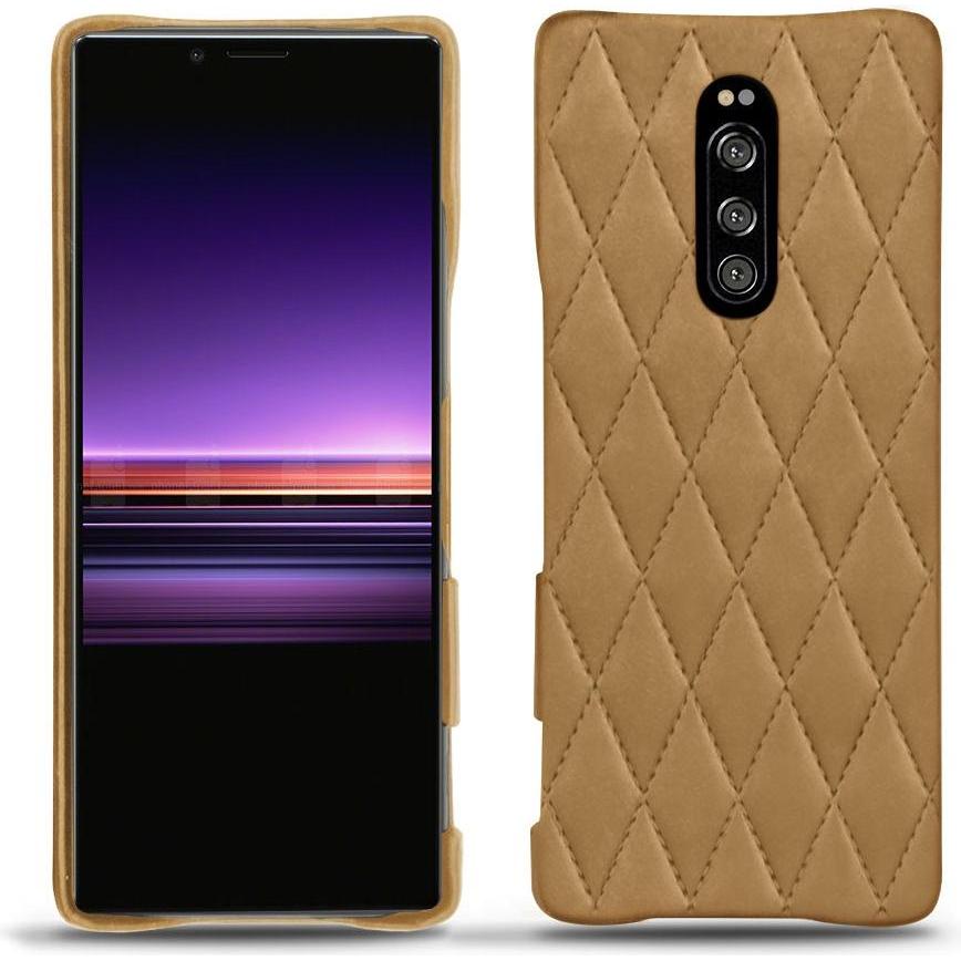 Noreve Lederschutzhülle (Sony Xperia 1), Smartphone Hülle, Braun