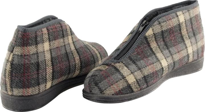 Actual product image Universal Textiles Jed Ii Thermal Slippers Slippers With Zip Plaid (41)