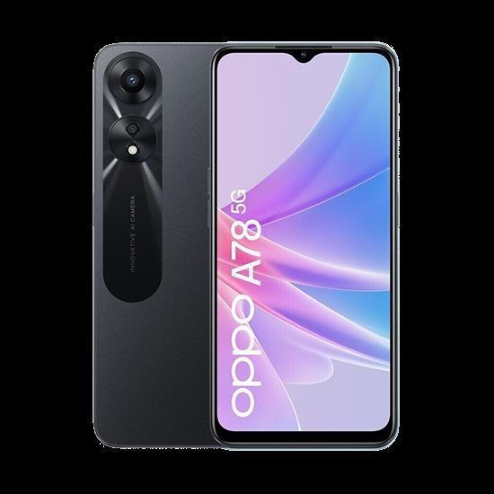 Productafbeelding OPPO A78 4+128GB DS 5G GLOEIEND ZWART OEM (128 GB, Gloeiend zwart, 6.56", Dubbele SIM, 5G)