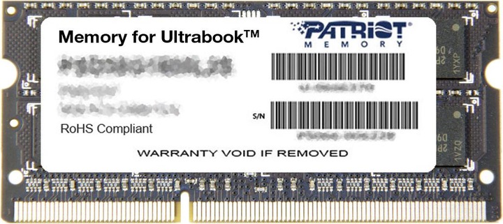 Produktbild Patriot Memory for Ultrabook (1 x 8GB, 1600 MHz, DDR3L-RAM, SO-DIMM)