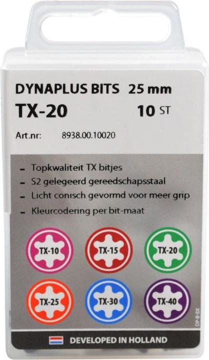 Produktbild Dynaplus 8938.00.30010 Schroefbit 25mm PZ-1 grijs - 10 stuks (25mm)