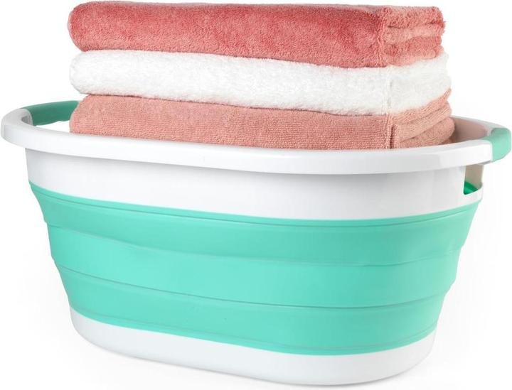 Produktbild Beldray LA034816MNTFPEU7 Collapsible Laundry Basket 28L White/Mint (28 l)