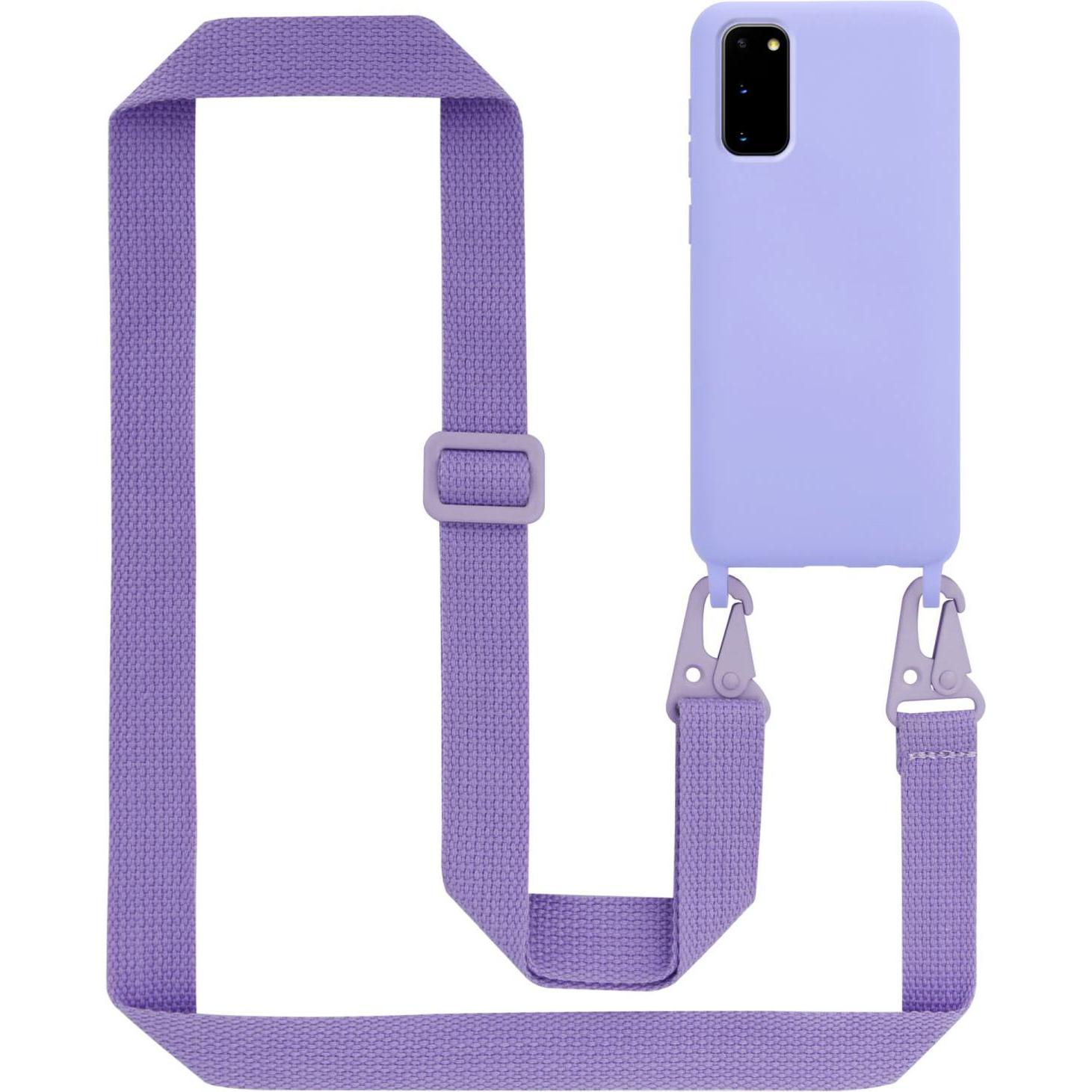 Cadorabo TPU Cover Handy Kette Liquid, Handykette, Violett