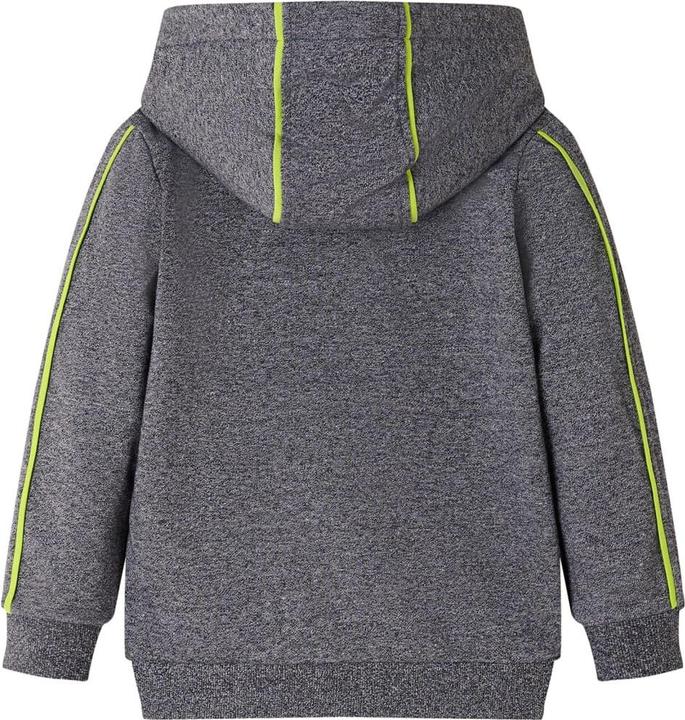 Immagine prodotto vidaXL Felpa con cappuccio per bambini con zip Grigio melange (92)