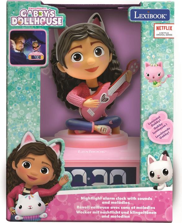 Produktbild Lexibook Gabby’s Dollhouse - Alarm Clock with Night light and sounds (80114)