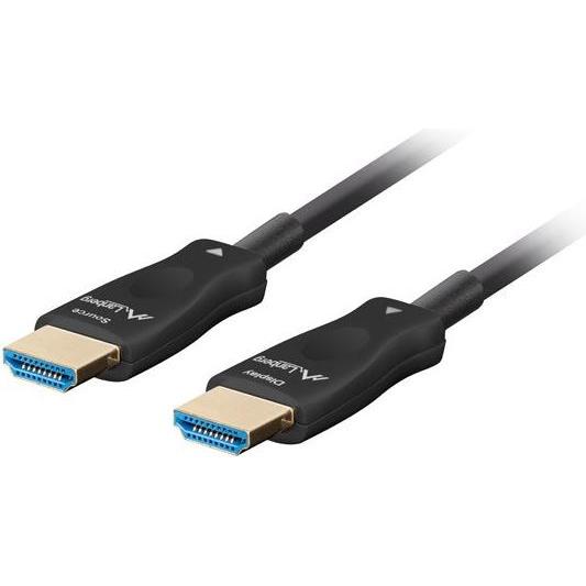 Lanberg Kabel HDMI M/M v2.1 100M 8K czarny optyczny AOC (100 m, HDMI), Video Kabel