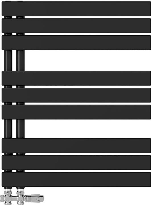 Actual product image Emke Bathroom radiator Towel rail Towel warmer 76x60cm Black 479w
