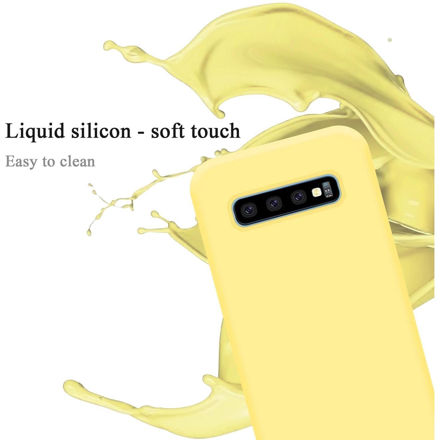 Thumbnail - Cadorabo TPU Liquid Silicone Case Cover (Samsung Galaxy S10+), Smartphone Hülle, Gelb