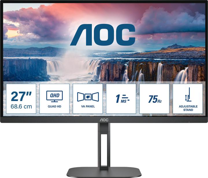 Produktbild AOC Q27V5N/BK (2560 x 1440 Pixel, 27")