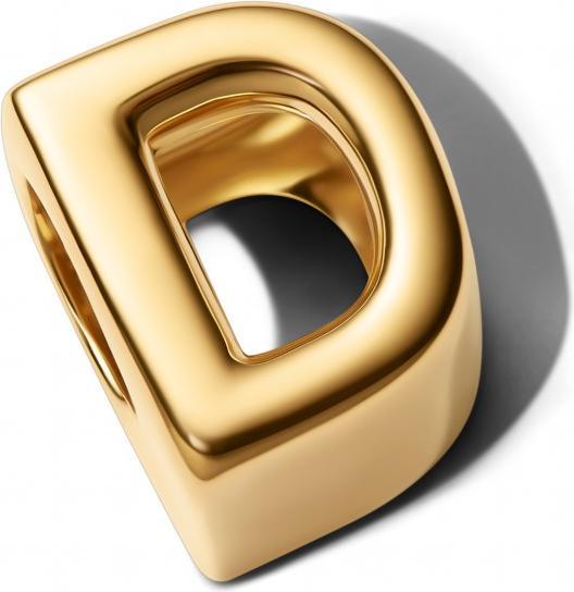 Image du produit Pandora Charm Lettre D Plaqué Or (Plaqué or, Métal)