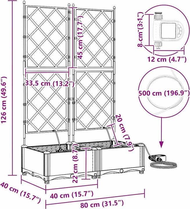 Produktbild vidaXL Garten-Pflanzgefäss