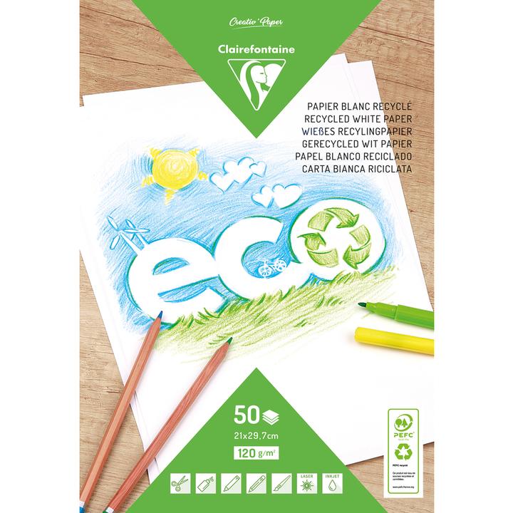 Clairefontaine Recyclingpapier Block (120 g/m², 240 x)