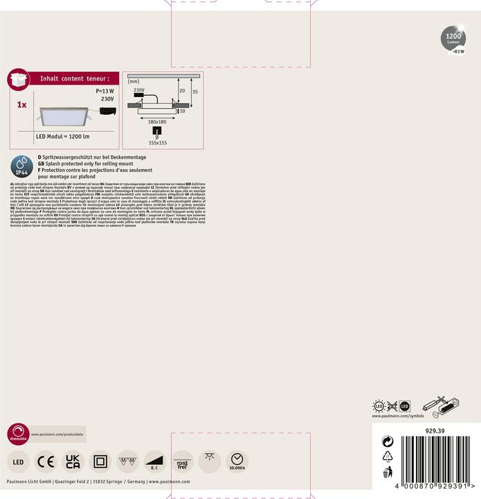 Image du produit Paulmann Areo (1300 lm)