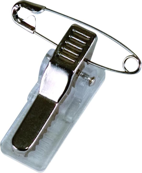 Office Products Clips with safety pins for id tags, self-adhesive, 100 pieces