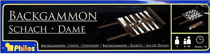 Actual product image Philos Travel Chess Backgammon Checkers Set