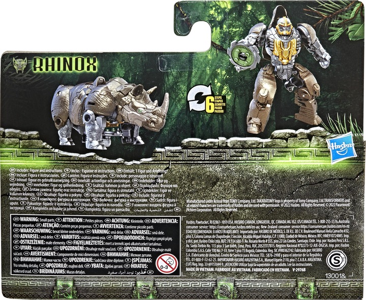 Immagine prodotto Transformers Rise of the Beasts, Alleanza delle Bestie, figura d'azione Rhinox dei Battle Changers per il film