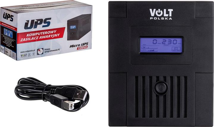 Actual product image Volt Polska MICRO UPS 1500 2x9Ah (1500 VA, 900 W, Line-interactive UPS)