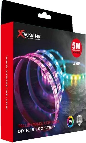 Actual product image Xtrike Me RGB LED strip with Bluetooth controller 5m HT-5050 B5 (500 cm)