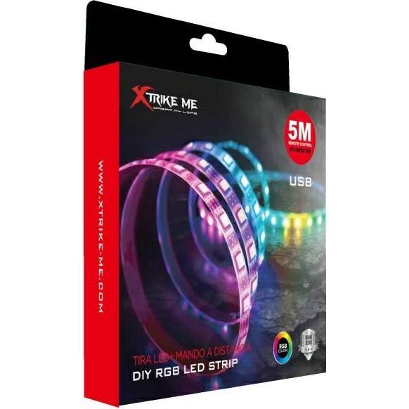 Xtrike Me, Striscia LED, RGB LED strip with Bluetooth controller 5m HT-5050 B5 (500 cm)