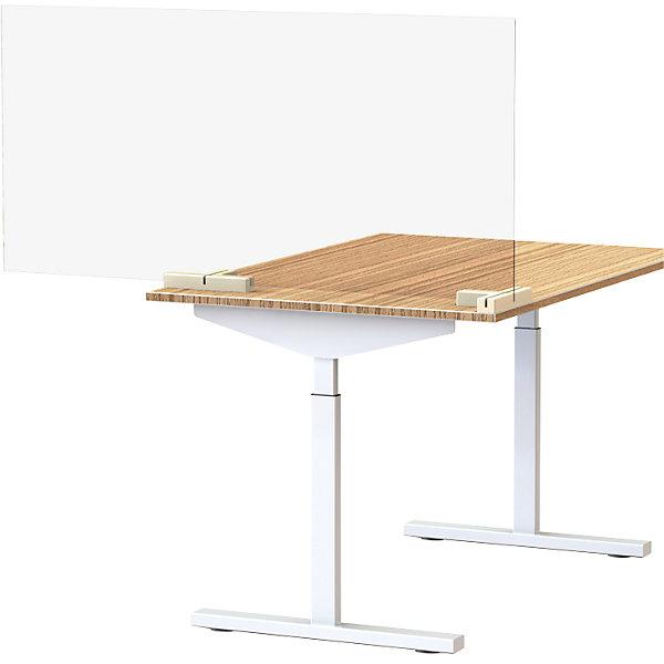 Actual product image smiT Partition for desks/tables, incl. 2 T-shaped foot connectors, HxW 590 x 1200 mm.