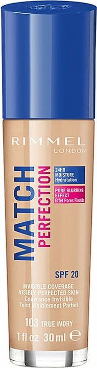 Actual product image Rimmel London Match Perfection SPF20 (102 Light Nude)