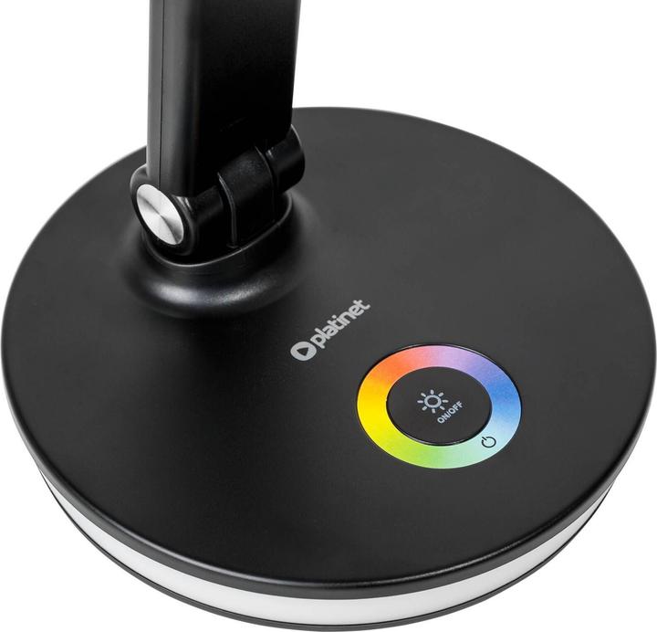 Actual product image Platinet Tisch-LED-Lampe 12W dimmbar, Touch-Bedienung, USB-Anschluss, schwarz (500 lm)