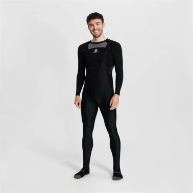 Produktbild Rogelli Basic Radlerhose Herren - Lange Fahrradhose Mit Trager - Schwarz (XXL)
