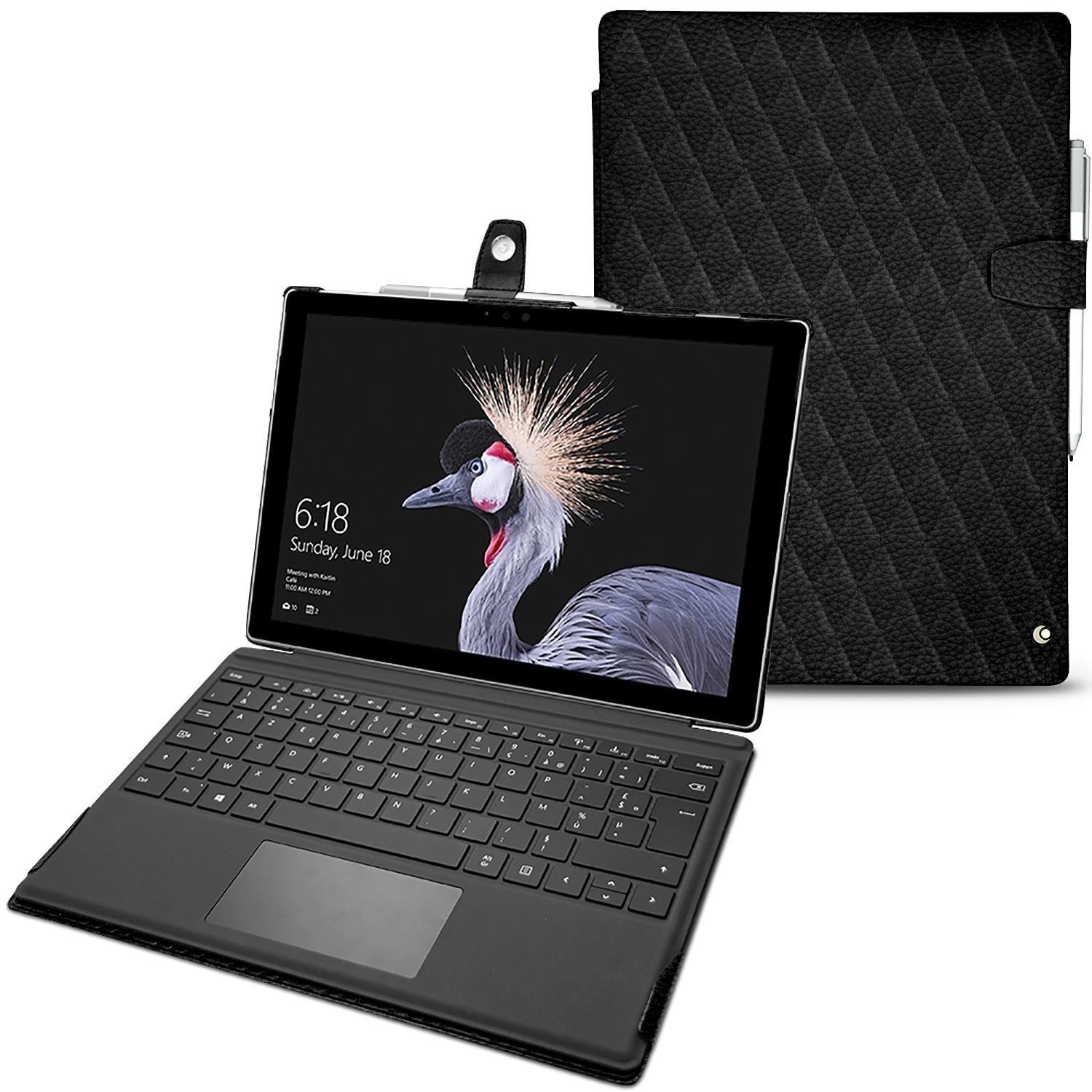 Noreve Lederschutzhülle (12.30", Microsoft), Notebooktasche, Schwarz