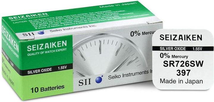 Seiko 397 / SR726SW - 10 pile a bottone (10 pz., SR59, V397, 34 mAh)