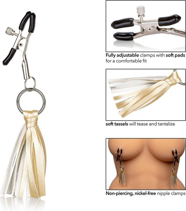 Actual product image CalExotics Playful Tassels Nipple Clamps