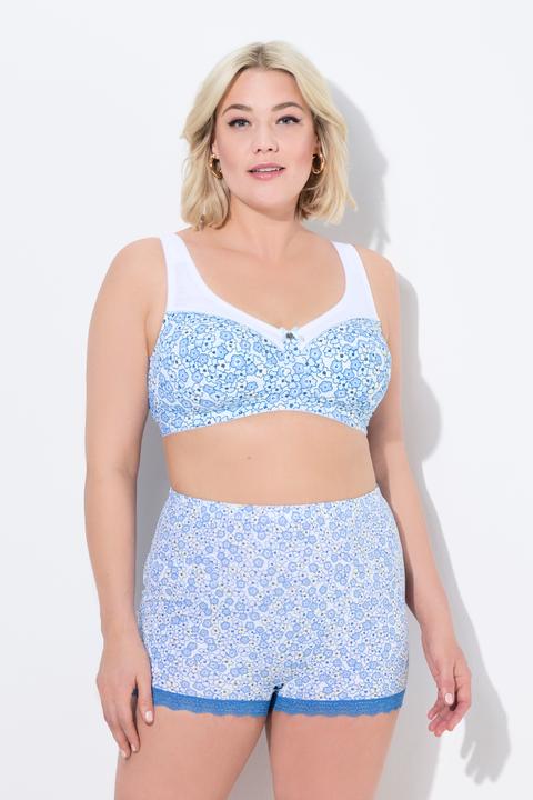 Image du produit Ulla Popken Soutien-gorge de maintien, sans armatures, motif à fleurs - bonnet C-F (130 E)