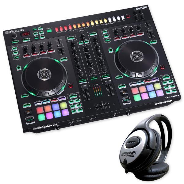 Roland DJ Controller DJ-505 2-Kanal 4-Deck DJ-Pult mit Kopfhörer