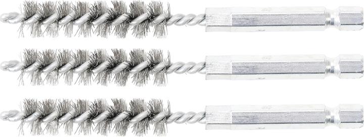 Actual product image BGS Steel Brush 11 mm 6.3 mm (1/4") Drive 3 pcs.