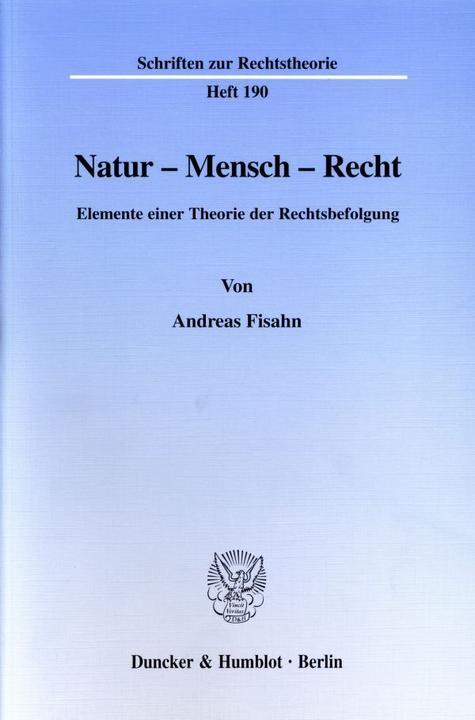 Produktbild Natur - Mensch - Recht. (Deutsch, Andreas Fisahn, 1999)