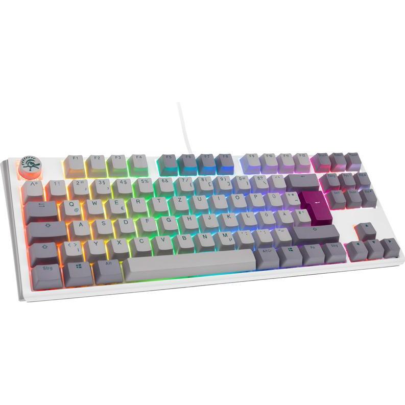 Thumbnail - Ducky One 3 Mist Grey TKL Gaming Tastatur, RGB LED - MX-Silent-Red (DE, Kabelgebunden), Tastatur, Grau