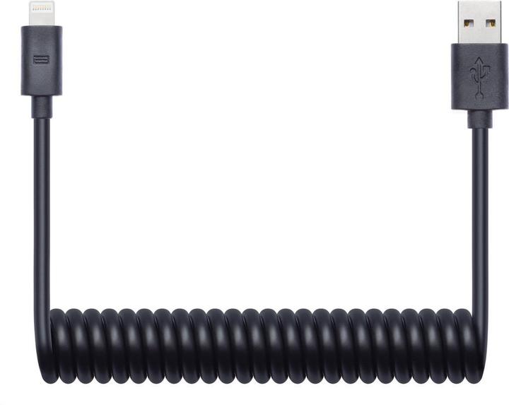 Image du produit Connect IT Wirez Câble flexible spiralé Apple Lightning - USB 1,2 m noir (1.20 m)