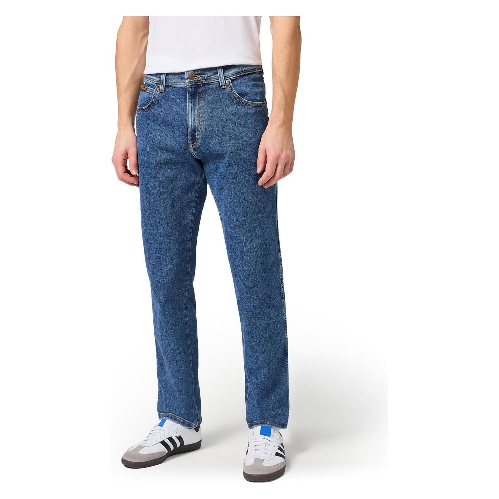 Wrangler, Mannen, Jeans, Texas, Blauw, (W33/L32)