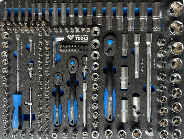 Actual product image Brilliant Tools Werkstattwagen mit 7 Schubladen und 347 Werkzeugen (347 x)