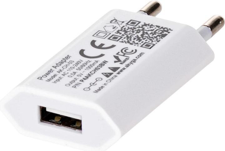 Image du produit Akyga Vous n'avez pas à vous en soucier. USB AK-CH-03 1A wh (5 W, 1 portion)