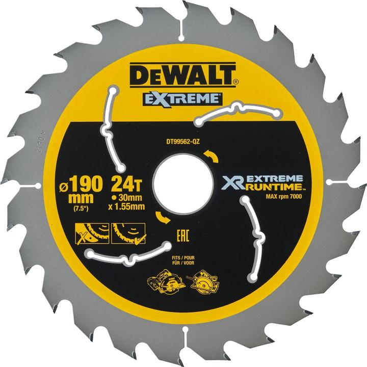 Produktbild DeWalt Xtreme Runtime 190mm x 30mm 24T CSB